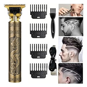 Orelius Fire ® Heavy Steel 6 in 1 Electric Hair Trimmer Kit for Men Grooming Rechargeable Shaver For Men, Women (Golden)